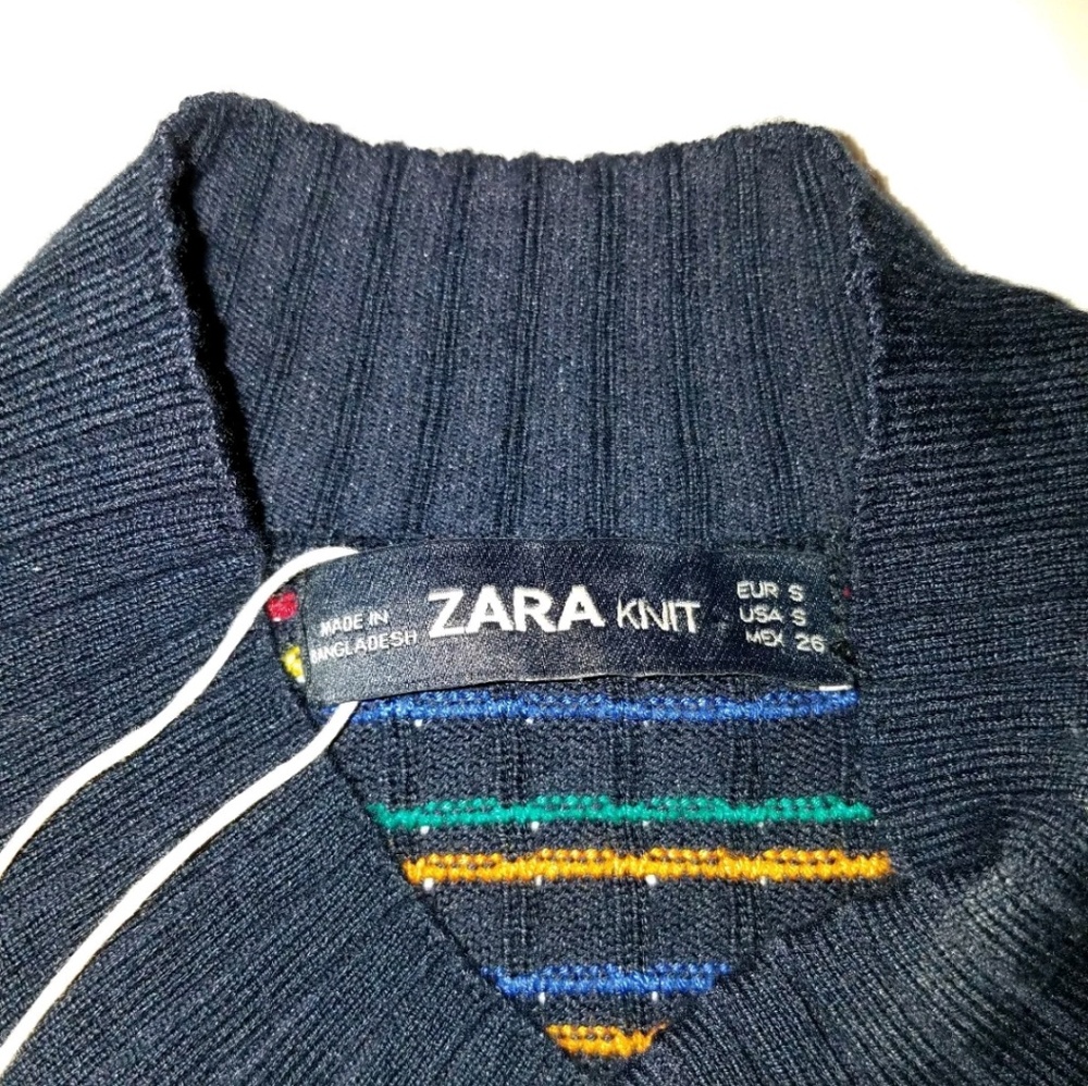 ZARA Knit Crop Top Sweater Size Small - Picture 2 of 7